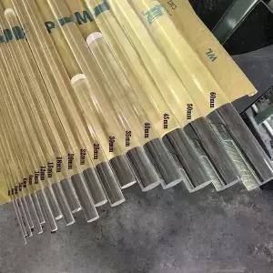아크릴봉 투명 아크릴 라운드 바 플라스틱 플렉시 유리 솔리드로드 PMMA 유기 DIY 공예 건축 모델 재료 가