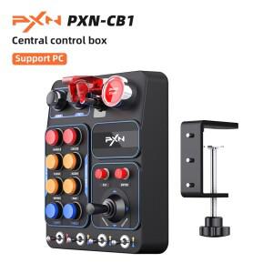 PXN CB1 레이싱 게임 중앙 제어 박스고정 장치 포함, 30개의 프로그래밍 가능 버튼 탑재, PC 컨트롤러