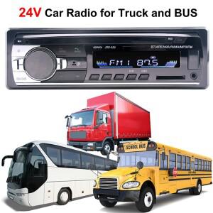 휴대용 24V 디지털 자동차 MP3 플레이어 60Wx4 FM 라디오 스테레오 USB/SD 지원 블루투스 호환 볼륨 조절