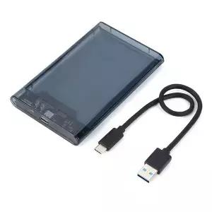 USB 3.0 3.1 외장형 하드 드라이브 인클로저 2.5인치 SATA to UASP 투명 휴대용 케이스 HDD 도구가 필요