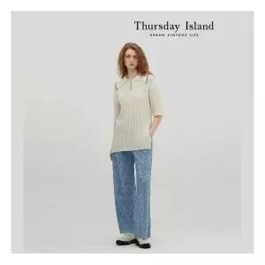 써스데이아일랜드 Thursday Island 씨네마 롱 하프슬리브 풀오버T234MSW231W 512696