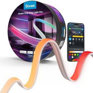 Govee COB LED 스트립 라이트 프로 알렉사와 호환 침실용 조명 Google 어시스턴트 매터 따뜻한 흰색 RGBICW 스마트 색상변경 9.8피트
