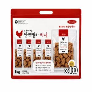 바우와우 오븐에 구운 단백질바 애견용 100g, 10팩