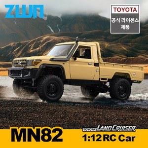 RC카 ZWN 1 12 레트로 RC카, LED , 4WD RC 트럭 풀 리모컨 픽업, 조명 체중계 MN82 LC79,