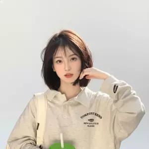 여성 루즈핏 카라 긴팔티 레터링 박시 셔츠티 여자캠퍼스룩 박시롱 셔츠 대학생코디 면쭈리셔츠 가을신상