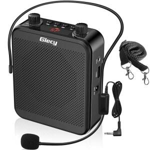GIECY 유선 마이크 헤드셋이 있는 30W 파워 개인 위한 /측정 /투어 가이드를 2800MAH 시스템 충전식 음성 스피커 휴대용 앰프, 라우드스피커 교사 PA