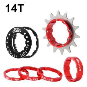 알루미늄 합금  스테인레스 스틸 단일 속도 변환 키트 12T 경량 MTB 프리휠 자전거 스프로킷