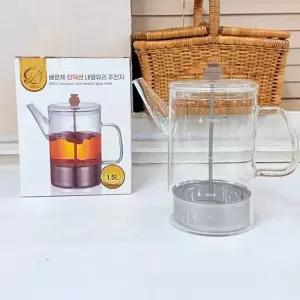 티포트 주전자 내열유리 약탕기 스텐차망 티팟 인덕션 1500ml