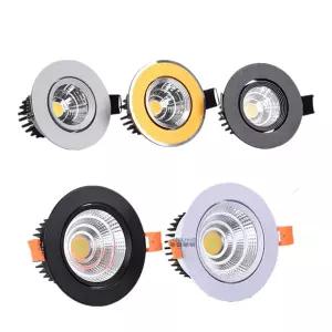 매립등 밝기 조절 COB LED 천장 조명 3W 5W 7w 9w 12w 15w18w 회전 AC85-240V
