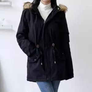 여성야상점퍼 여성 포근한 후드 탈부착 겨울 야상 점퍼 아우터