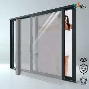 창문 시트지 자외선차단 시선차단 1mx10m 무점착필름 실버그레이 단열