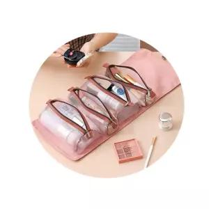 여행갈때 다양한 화장품들을 수납하기 좋은 파우치메이크업가방 메이크업치 사각치 주머니 다용도 파우치