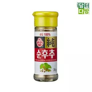 오뚜기 순후추(병) 20g x 6개블랙페퍼 향신료 굵은 바질가루 식자재 추분 업소용분 통추