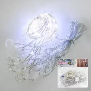 해피파티 크리스마스 LED 커튼 조명 전구 화이트 장식 벽LED