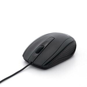 버바팀 유선 컴퓨터 노트북 및 PC용 USB 마우스 - 오른손 또는 왼손 사용 검은색