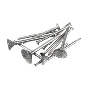 다이아몬드 그라인딩 헤드 2.35/3mm 생크 오목 옥 돌 마노 조각 도구 전기 액세서리