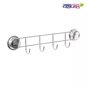 리빙나이스 강력 흡착 벽걸이 욕실옷행거 정리 수납 수건 악세사리