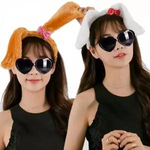 브라운 강아지 귀 생일파티 머리띠 공연 소품 생일 파티머리띠