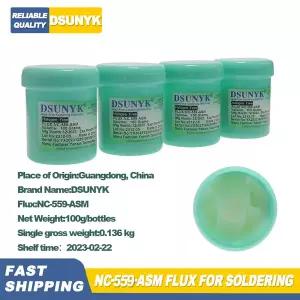 납땜페이스트 실납 DSUNYK NC-559-ASM 솔더 플럭스 100% BGA PCB 무세척 100g 용접용 용접 페이스트