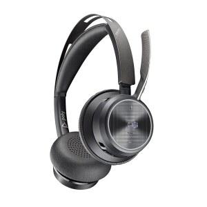 POLY - VOYAGER FOCUS 2 UC 블루투스 등과 팀(인증), 이어 (스테레오) PC (PLANTRONICS) USB-A 노이즈 /맥 헤드셋 호환 액티브 줌 듀얼 함께 작동 마이크 포함 붐 캔슬링