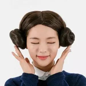 양머리 헤어가발 할로윈 가발 검정 포토존 머리띠 헤어밴드