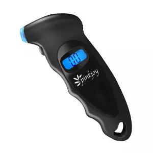 핑크조이 디지털 타이어 압력 게이지 150 PSI 4 설정 자동차 트럭 오토바이 백라이트 LCD 및 미끄럼 방지