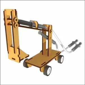 뉴 DIY 제2관절 포클레인 만들기과학교구 실험 키트 학습 로봇포크만들기 포조립 교재 과육용