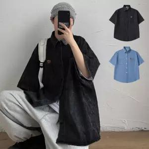 BM-033 곰돌 데님 셔츠남방 여성 청셔츠 남방