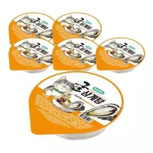 고양이 전용 원기회복 굴삼계탕 120g 6개입간식 식사 강아지수술 수술후 애견 반려 캔간식 통조림 습식 노