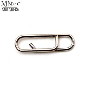 MNFT 50Pcs 낚시 안전 스냅 클립 인터록 라인 터미널 파워 잉어 장비 액세서리