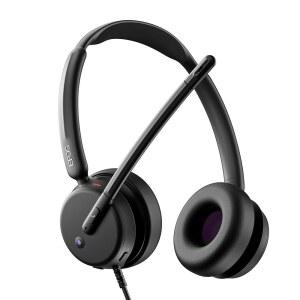 EPOS IMPACT 460T 스테레오 온이어 USB 마이크로소프트 A 작업, 노이즈 통화에 팀 이상적 인증, 앤 플레이, 캔슬링 플러그 유선 헤드셋, 비즈니스 듀얼 줌 원격 C 마이크, 및 사무실,