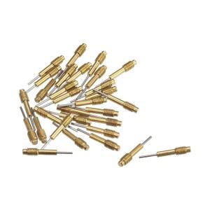 UXCELL 시계 밴드 핀 펀치 툴용 30개, 직경 스레드 황동 리무버 교체 M3X0.5 0.8MM 링크