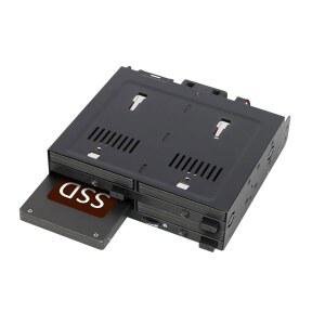 ICY DOCK 4 BAY 2.5인치 SATA 스왑 5.25인치 인클로저 도킹 SSD /SAS 핫 R1 /HDD FLEXIDOCK MB014SP-B 베이용