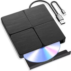 외장 블루 레이 드라이브 PC BD/DVD/CD 읽기 및 쓰기 플러그 앤 플레이용 USB 3.0 Type-C 버너 Windows