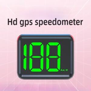 모든 차량용 X1 GPS HUD 속도계 KMH 대형 글꼴 OBD 플러그 앤 플레이 헤드업 화이트 그린 경고