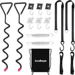 바람용 헤비 듀티 RV 차양 다운 키트 캠핑카 앵커 간편한 설치 사전 조립 두꺼운 스트랩 액세서리 타입 A