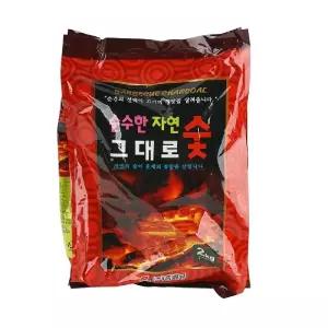 나무숯-2kg (7-8인용) 캠핑 야외 구이 바베큐참 식당용 구이용 캠핑용 장작 바비큐 불용숯