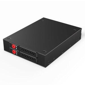 READYXIO SATA HDD 및 SSD 핫 케이지, 3.5인치 랙, 드라이브 2베이 스왑 베이용 6.4CM(2.5인치) 모바일