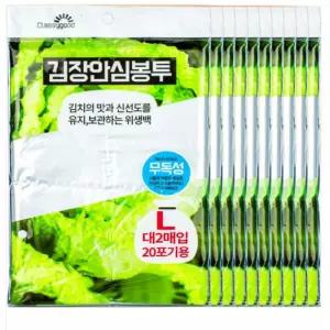 싱싱김장안심봉투 대2매입 20포기용 10매고추 다용도비닐 대형봉지 김치