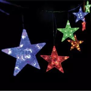led 100p 무늬 별 전구모양줄 데코 크리스마스장식 장식품 벽장식 트리 카페조명 카페볼 전구