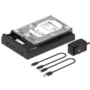 CYSSLOGY DUAL-BAY 하드 드라이브 도킹 스테이션 도크, /맥 오프라인 NVME+ SATA /HDD 디자인 윈도우 USB-C 인클로저, /리눅스용 SSD 10GBPS 클론, 필요 M.2 도구가 없는