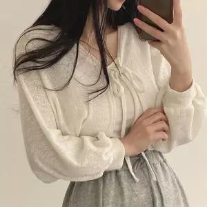 여성 스트링 포인트 크롭 볼레로 가디건여름 숄가디건 시스루로 레이어드로 가디건로 데일리로 바캉스로 휴