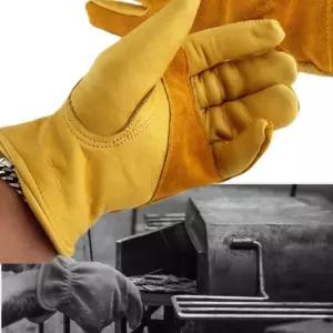 SAFETY 캠핑용 작업용 소가죽 고급형 손보호장갑 XL용 XL