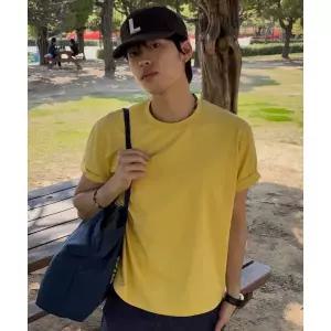 브렌슨 쿨링 프레이 라운드넥 반팔티 옐로우