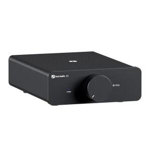 FOSI AUDIO V3 스테레오 앰프 홈 책장 전원 클래스 32V 패시브 시어터 TPA3255 데스크탑 오디오 공급 파워 스피커 부품 장치 타워 미니 X2 포함 300와트 D 2채널