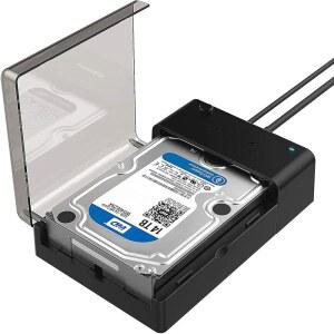 SABRENT USB 3.0 - SATA 외장 도킹 하드 HDD, 8.8CM 스테이션 레이 (2.5 3.5인치) 드라이브 및 지원] SSD [UASP 6.35 플랫 (EC-DFLT)