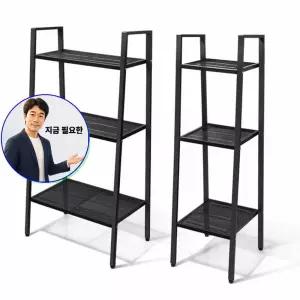 지금 필요한 선반 모던한 블랙 수납 3단 진열대