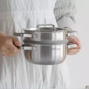 찜기 스테인레스 1인용 찜냄비 IH 통3중 찜통 냄비 스텐냄비 양수냄비 라면냄비 손잡이냄비 혼밥 미니냄비