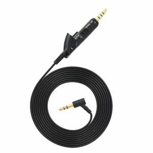 LUSGAWER QC15 케이블 교체 오디오 연장 코드 BOSE QUIETCOMFORT 15 헤드폰과 호환(블랙 6피트)