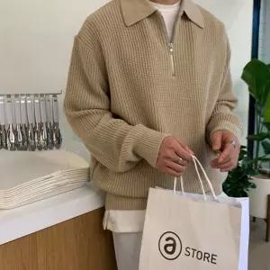 남성 카라 반집업 스타일 베이직 긴팔 니트티 라운드 기모 겨울출근룩 코듀로이셔츠 셔츠 남자 골지 터틀넥